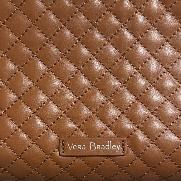 Vera Bradley Leather Carryall Triple Compartment Bag - Picture 8 of 9